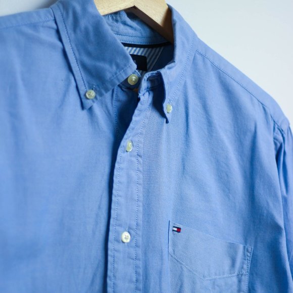 Tommy Hilfiger Blue Casual Button Up Shirt - Picture 3 of 4